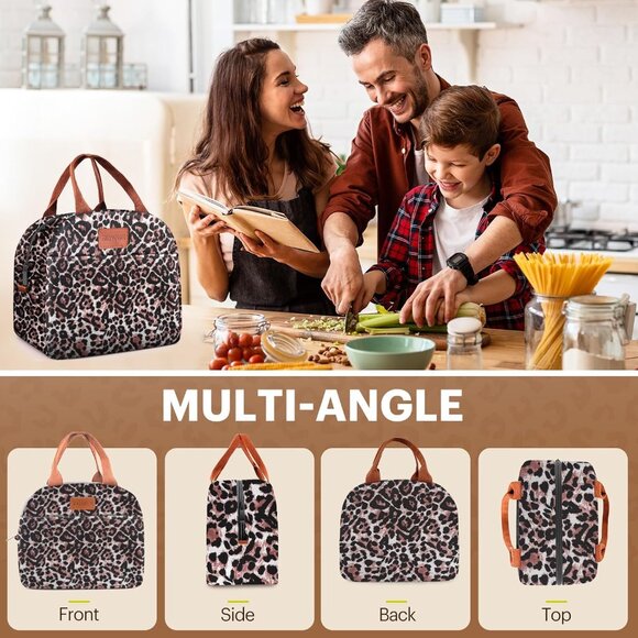 Lunch Bag for Women & Men, Adult Insulated Leakproof Lunch Box Bags with Large C - Picture 4 of 7